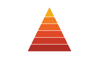 Pyramid infographics chart icon on white background, vector illustration.&nbsp;eps&nbsp;10&nbsp;.