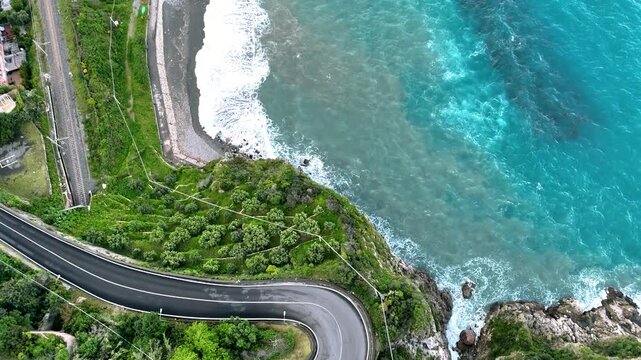 Aerial tilt and fly towards Messina