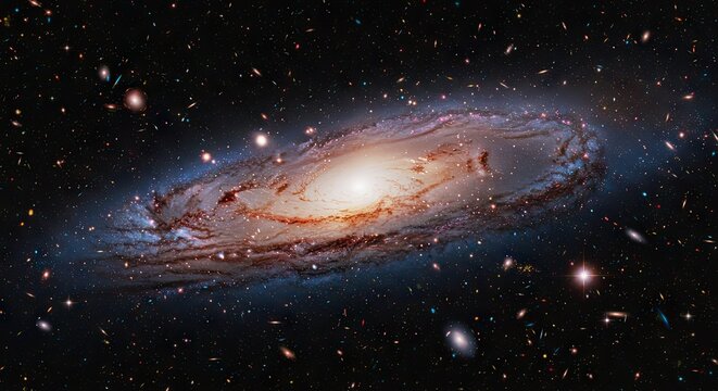 Andromeda Galaxy A Spectacular Spiral in Deep Space Revealing Celestial Wonders and Cosmic Beauty