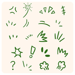 Green Comic Effects with background cream