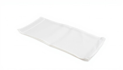 Naklejka premium Plain white cotton pillowcase on white background 