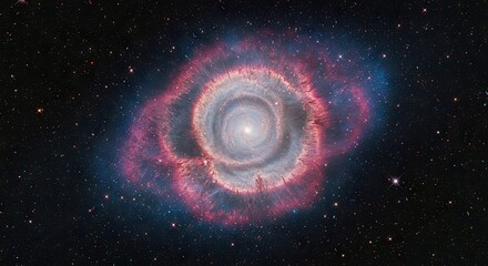 Fototapeta premium The Helix Nebula A Cosmic Spectacle of Gas and Dust, Revealing the Stellar Lifecycle in Stunning Detail