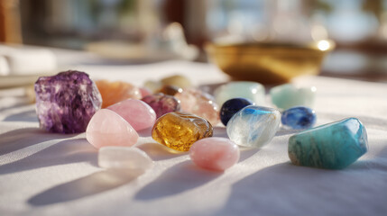 色とりどりの石、パワーストーン