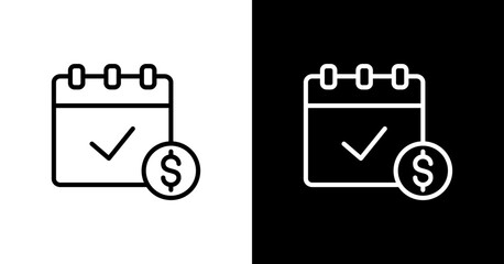 Paid Time Off White Icon Set