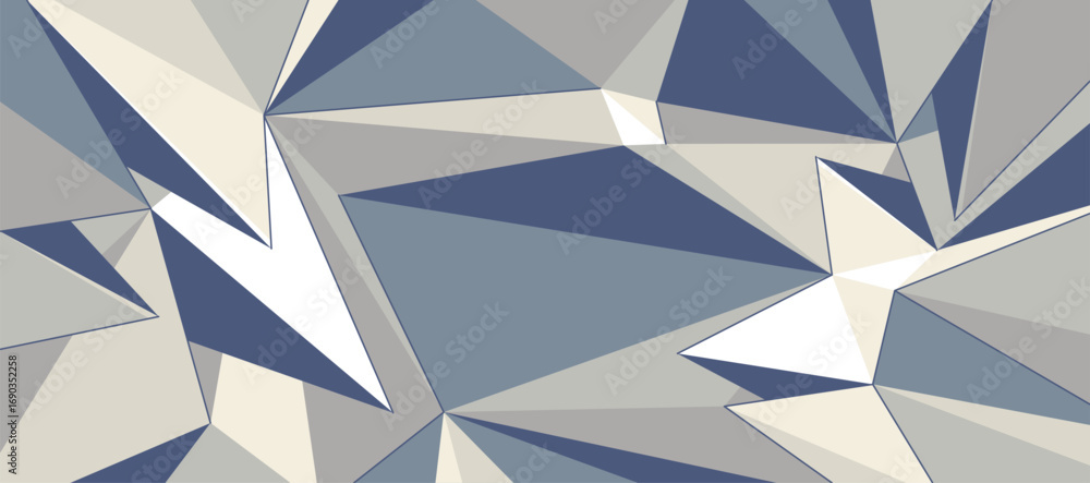Poster polygonal vector 3d abstract background, low poly surface with broken wrecked sharp elements, crysta