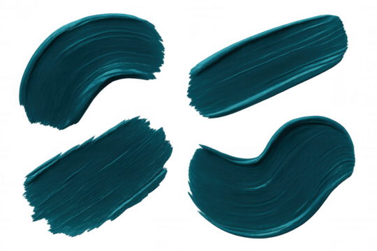 Teal brushstrokes forming geometric patterns against transparent surface, conveying creative graphic design concept