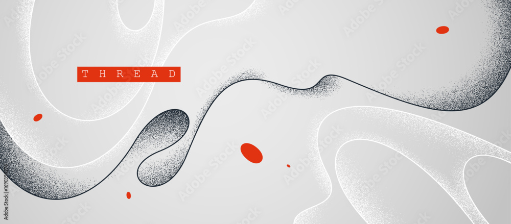 Poster minimal curvy lines vector abstract background, relaxing and tranquil art abstraction, antistress te