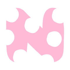 N Alphabet Hand Drawn Style And Pink Design Font Design N Alphabet Isolated