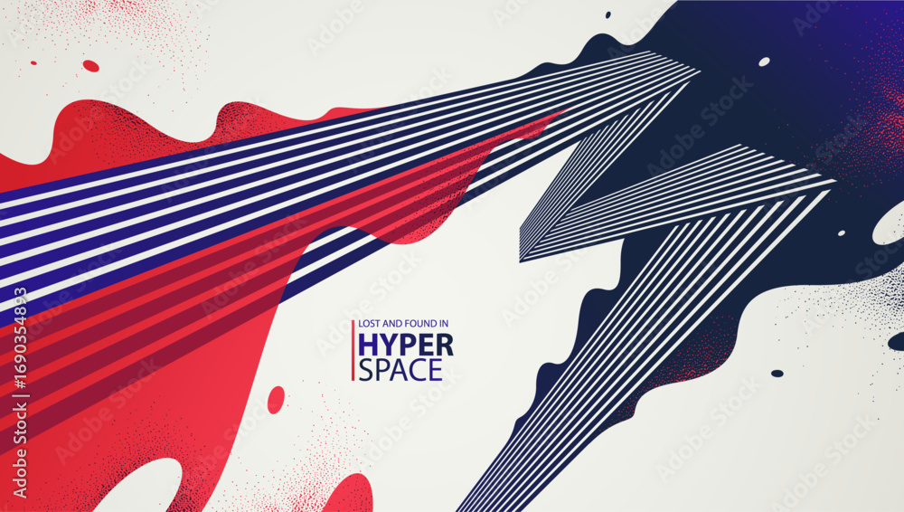 Poster fluid splash in motion over 3d lines in perspective space vector abstract background, energy blast e