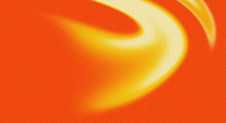 Abstract orange grainy background with a flowing yellow gradient dynamic design