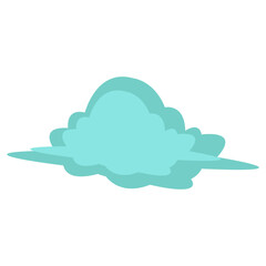 Serene landscape with a vibrant blue sky, fluffy clouds, and lush green hills in the background