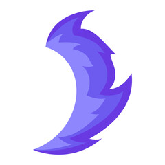 Abstract purple wave design with smooth gradients and sharp edges against a white background