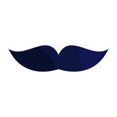 Abstract design featuring a stylized mustache silhouette on a clean background