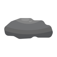 Smooth, dark rock resting on a white surface, showcasing natural texture and shape