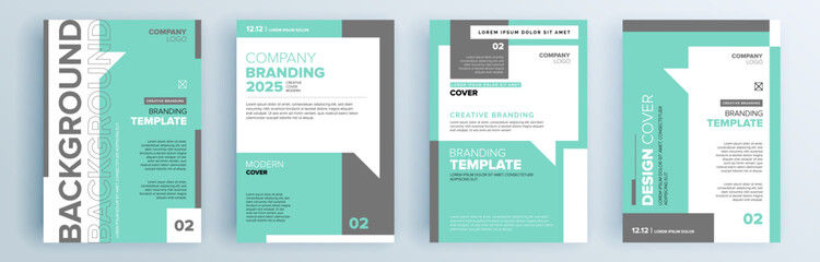 Obraz premium Modern abstract covers set, minimal covers design. Colorful geometric background, vector illustration.