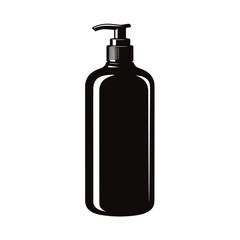 Dark brown pump bottle for liquid soap or lotion