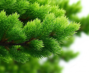 christmas tree branch isolated