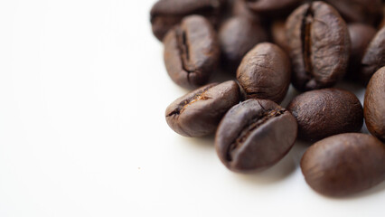 coffee beans isolated on white background