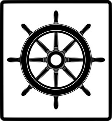 ship wheel steering icon vector illustration