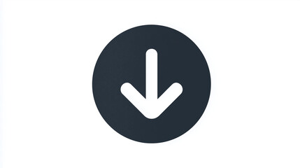 A simple download icon , designed as a graphic element , on white background