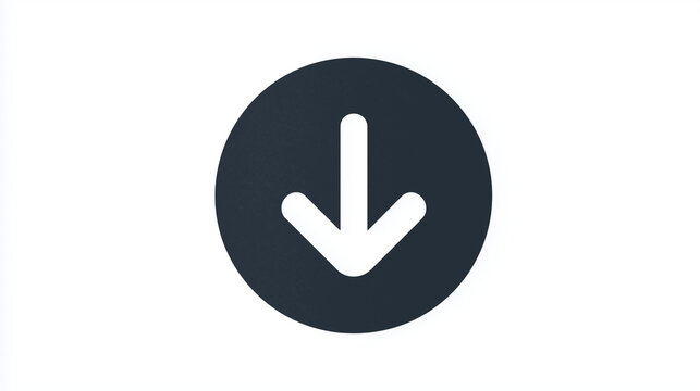 A simple download icon ,  designed as a graphic element  , on white background 