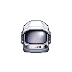 Pixelated spacesuit helmet