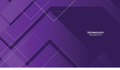 Purple Futuristic abstract technology background arrow with lines and glow effect