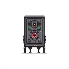 Pixelated robotic camera illustration
