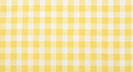 Yellow and white checkered pattern for background or design.