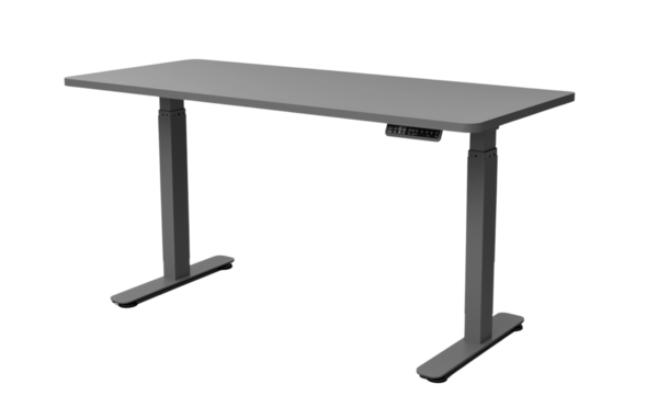 Modern height adjustable desk home office furniture contemporary interior side view ergonomic workstation solution