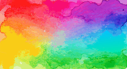 Vibrant rainbow watercolor background, a beautiful abstract texture created with blended paint for artistic designs and creative projects, perfect for modern graphic design elements