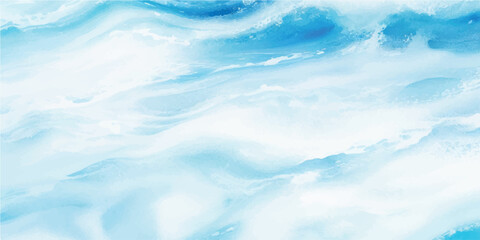 Fototapeta premium Soft blue watercolor wave abstract background with ocean splash layers for posters branding and creative designs