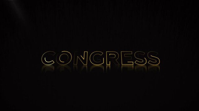 Congress  A Glowing Gold Title Graphic