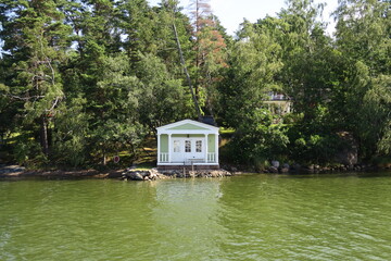 Petite maison au bord de la mer, Finlande.