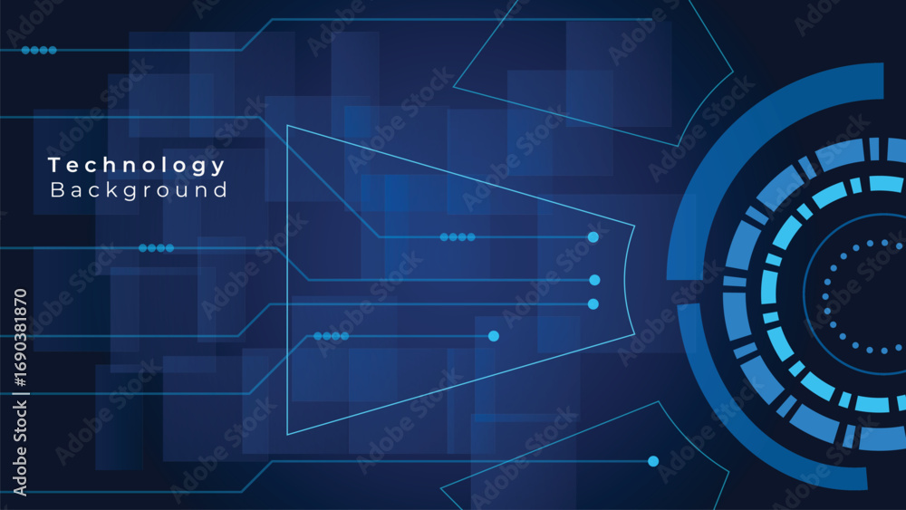 Poster abstract futuristic technology background with circle shape and light line