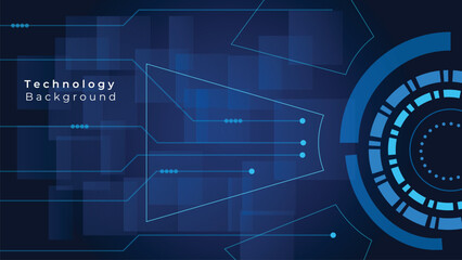 Abstract futuristic technology background with circle shape and light line