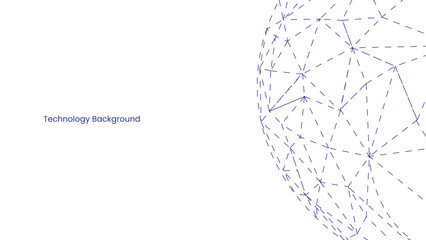 abstract technology polygonal shapes background with points and lines.