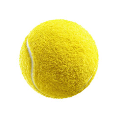 Single Yellow Tennis Ball on Black Background - Sport Equipment