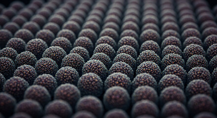 Microscopic view of dense spherical cluster