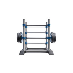 Modern Metal Hand Truck with Blue Accents and Rubber Wheels - Studio Shot