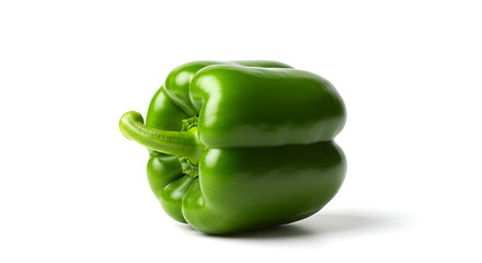 Fresh Green Bell Pepper Studio Shot Bright Vibrant And Crisp Food Image