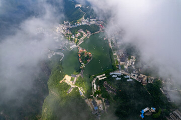 Jiugong Mountain Xianning China lake vista