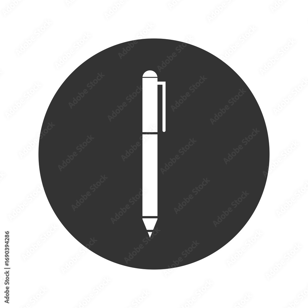 Poster pencil, pen icon isolated on transparent background