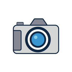 Flat Camera Icon Vector Illustration in Modern Minimal Style