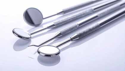 Dental Instruments Precision: A close-up view showcases pristine dental tools, reflecting expertise and precision within the world of dentistry.