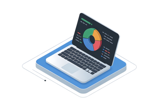 aptop Displaying Data Visualization