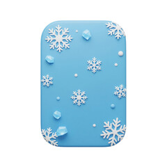 Blue Winter Illustration Background With Snowflakes For Celebration And Decoration