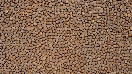 Fototapeta premium Top-down desert pavement of small stones, natural mosaic texture, warm neutrals, wide negative space for design