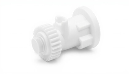 White plastic connector cap for plumbing applications  