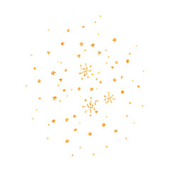 confetti on white background